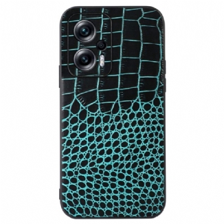 Coque Poco X4 GT Cuir Véritable Texture Crocodile