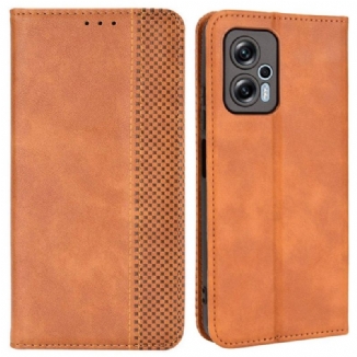 Flip Cover Poco X4 GT Style Cuir Stylisé