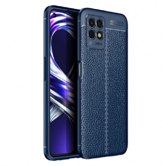 Coque Realme 8i Effet Cuir Litchi Double Line