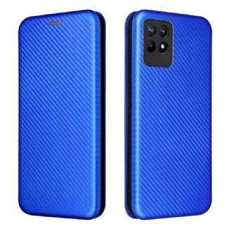Flip Cover Realme 8i Fibre Carbone