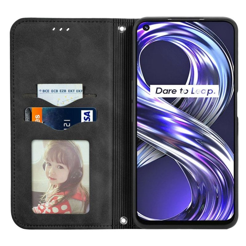 Flip Cover Realme 8i Skin-Touch Design