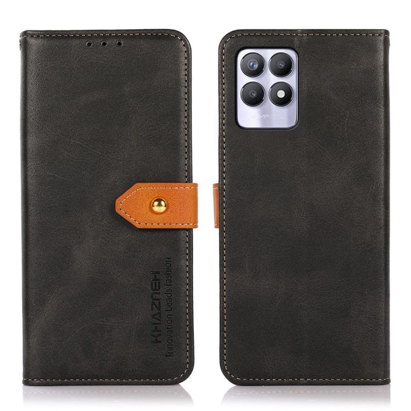 Housse Realme 8i Bicolore Fermoir Doré KHAZNEH
