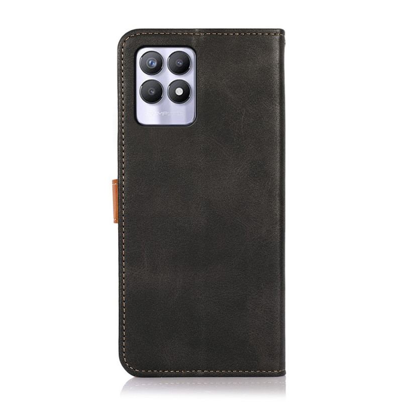 Housse Realme 8i Bicolore Fermoir Doré KHAZNEH