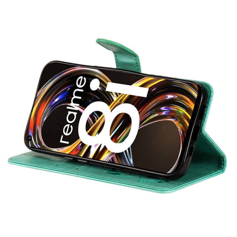 Housse Realme 8i Chat et Abeille à Lanière