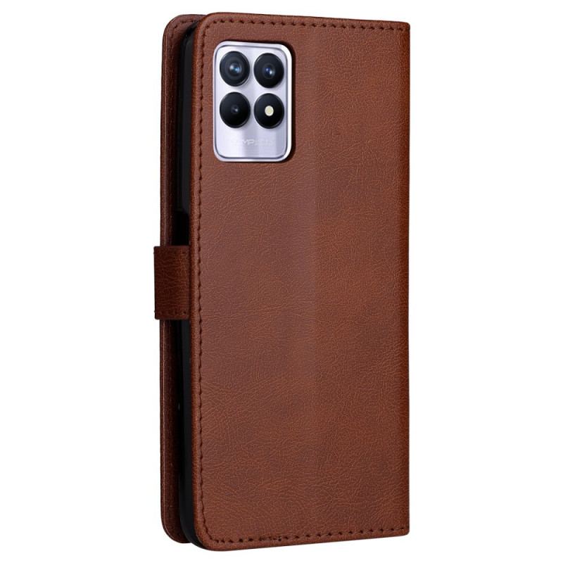 Housse Realme 8i Effet Cuir à Lanière