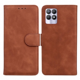 Housse Realme 8i Effet Cuir Monochrome