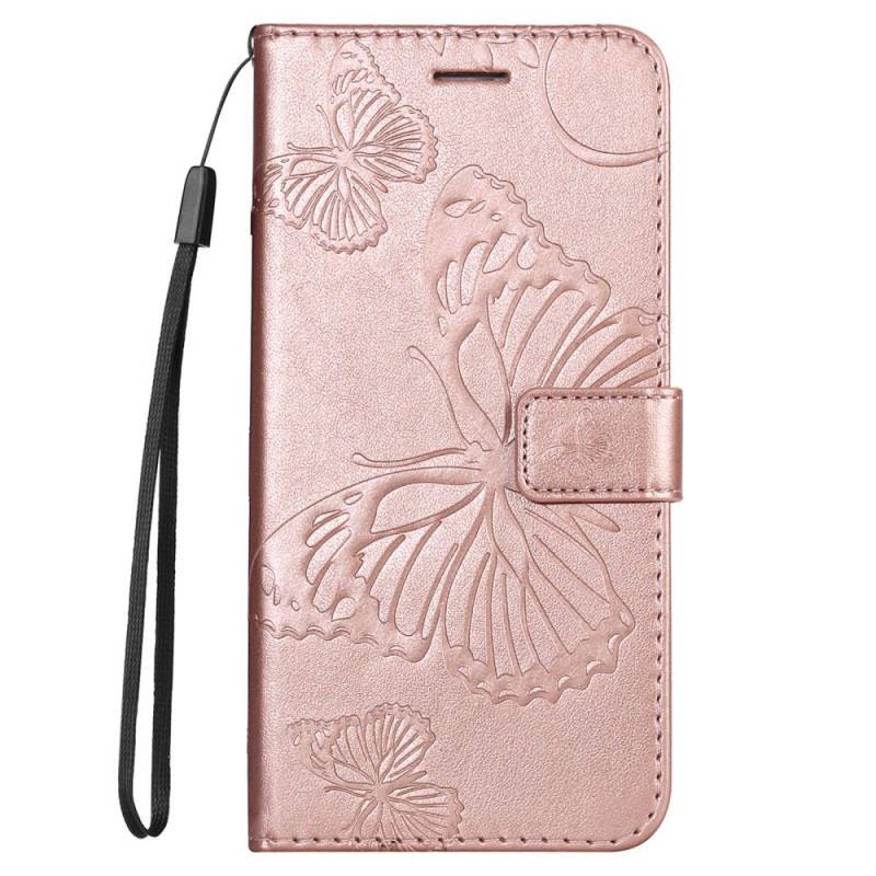 Housse Realme 8i Papillons Géants à Lanière