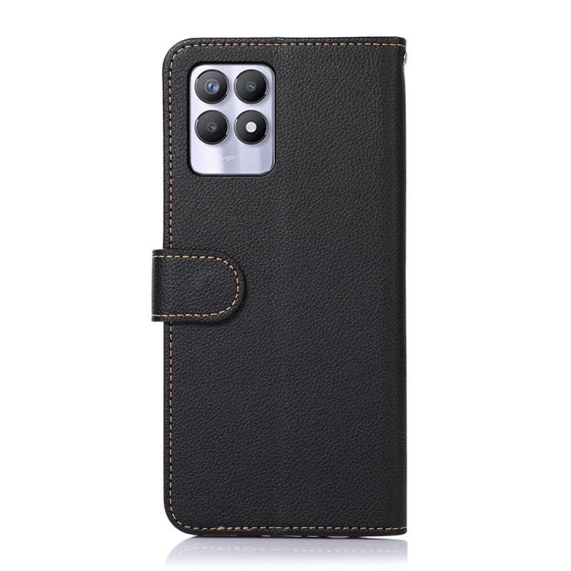 Housse Realme 8i Style Litchi RFID KHAZNEH