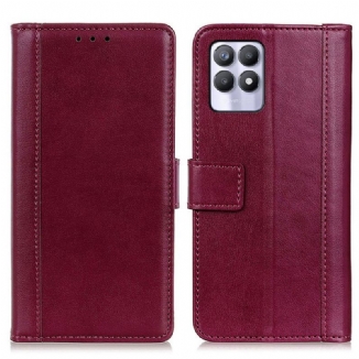 Housse Realme 8i Version Coloré Cuir Fendu