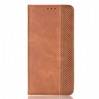 Flip Cover Oppo Find X3 Neo Effet Cuir Vintage Stylisé