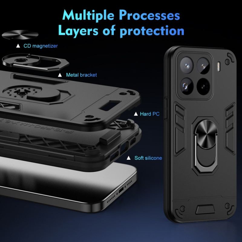 Coque Xiaomi 15 Pro Anneau-Support Protection Antichoc