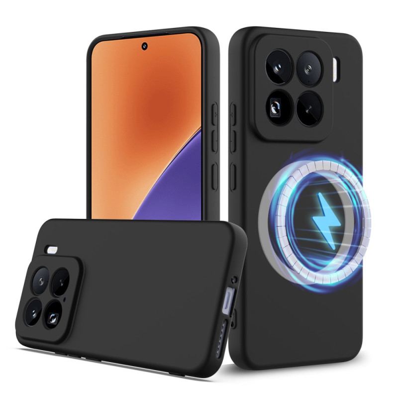 Coque Xiaomi 15 Pro Compatible MagSafe Silicone Liquide à Lanière