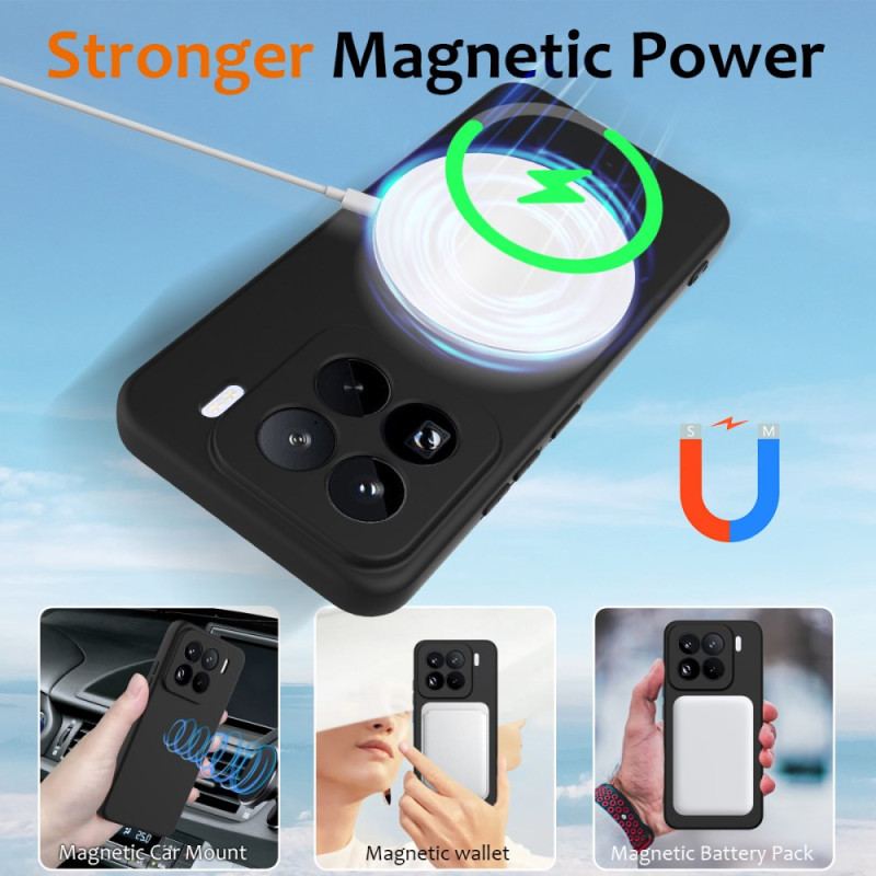 Coque Xiaomi 15 Pro Compatible MagSafe Silicone Liquide à Lanière