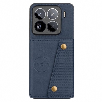 Coque Xiaomi 15 Pro Effet Cuir Porte-Cartes