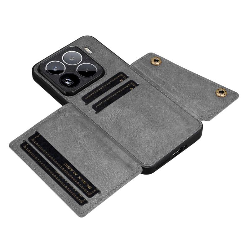 Coque Xiaomi 15 Pro Effet Cuir Porte-Cartes