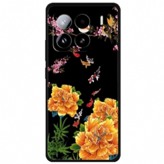 Coque Xiaomi 15 Pro Fleurs et Poissons