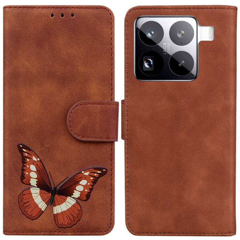 Housse Xiaomi 15 Pro Effet Daim Papillon