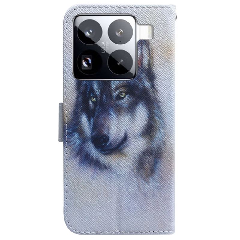 Housse Xiaomi 15 Pro Loup Aquarelle