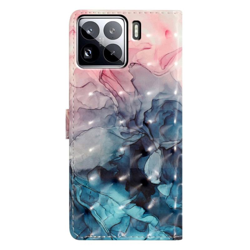 Housse Xiaomi 15 Pro Marbre Rose et Bleu 3D