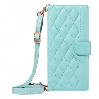 Housse Xiaomi 15 Pro Matelassée avec Lanière et Bandoulière