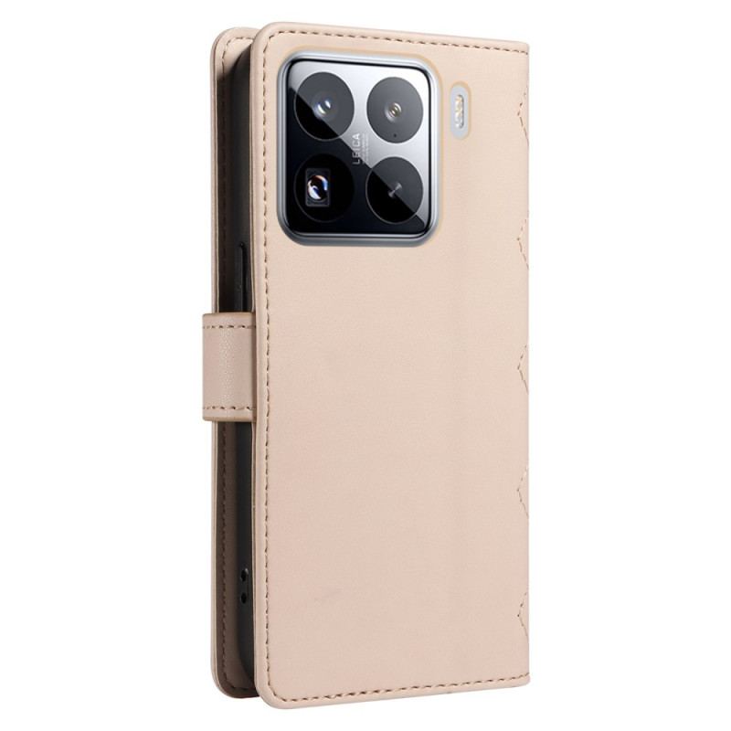 Housse Xiaomi 15 Pro Matelassée avec Lanière et Bandoulière