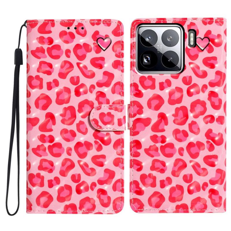 Housse Xiaomi 15 Pro Motif Léopard Rose 3D
