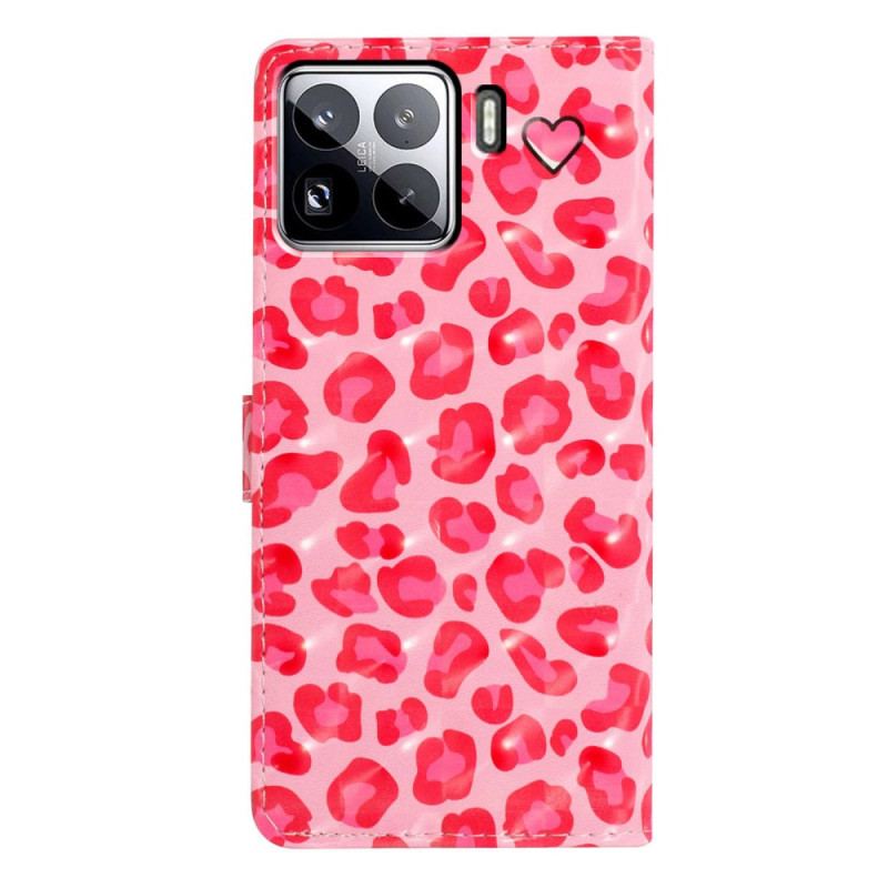 Housse Xiaomi 15 Pro Motif Léopard Rose 3D