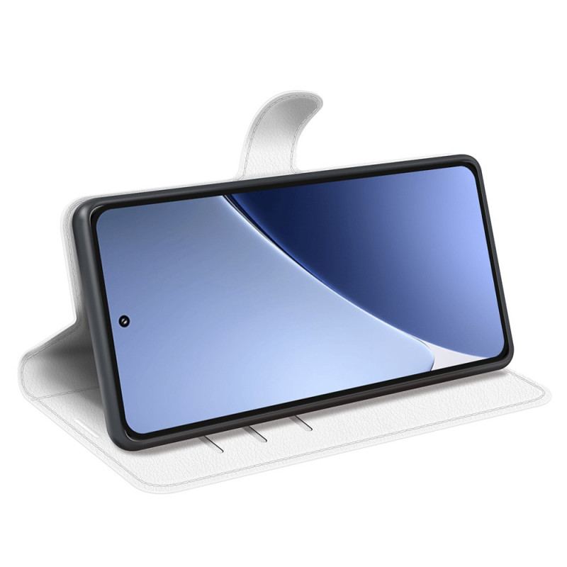 Housse Xiaomi 15 Pro Simili Cuir Litchi Classique