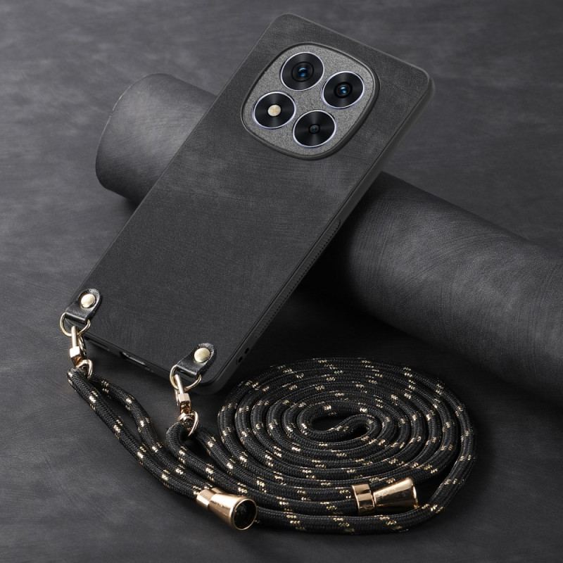 Coque à Cordon Xiaomi Redmi Note 14 Pro 5G / Poco X7 Effet Cuir