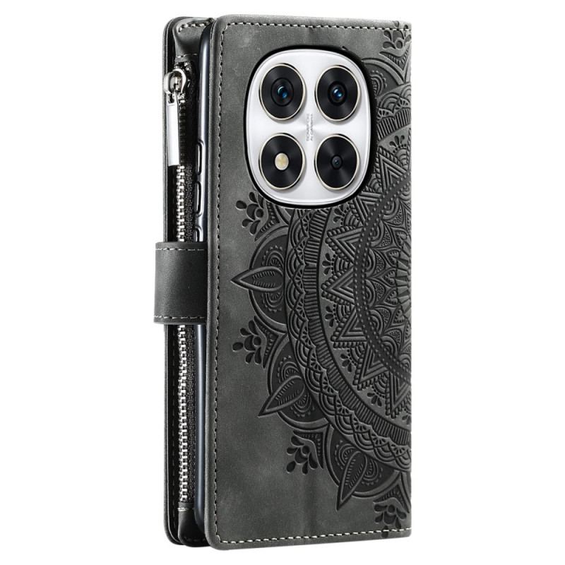 Étui portefeuille pour Xiaomi Redmi Note 14 Pro Plus 5G / 14 Pro 5G / Poco X7 Portefeuille Effet Daim Mandala