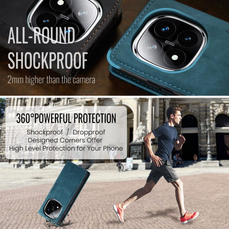 Flip Cover Xiaomi Redmi Note 14 Pro 5G / Poco X7 Effet Daim CASEME