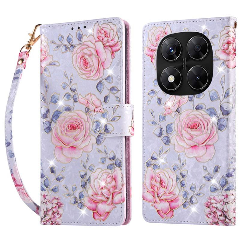 Housse Xiaomi Redmi Note 14 Pro 5G / Poco X7 5G Blocage RFID Fleurettes