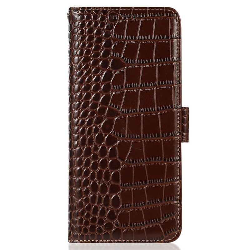 Housse Xiaomi Redmi Note 14 Pro 5G / Poco X7 Cuir Texture Crocodile