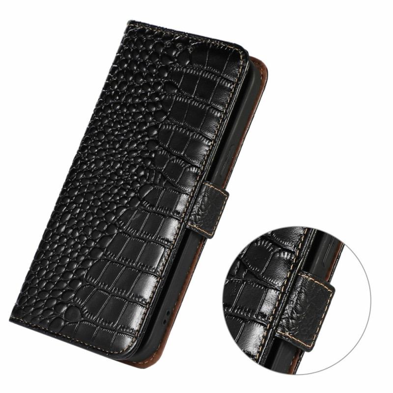 Housse Xiaomi Redmi Note 14 Pro 5G / Poco X7 Cuir Texture Crocodile
