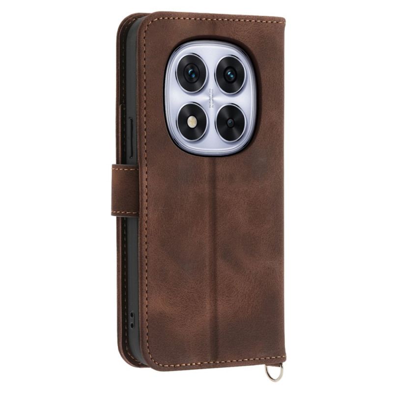 Housse Xiaomi Redmi Note 14 Pro 5G / Poco X7 Motif Dentelle avec Lanière et Bandoulière