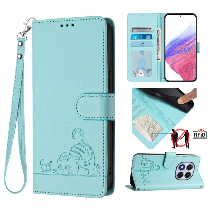 Housse Xiaomi Redmi Note 14 Pro 5G / Poco X7 Protection RFID Scène de Chat