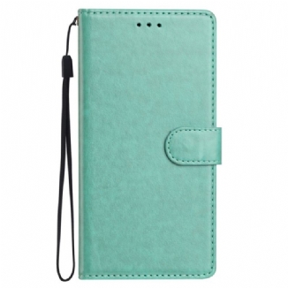 Housse Xiaomi Redmi Note 14 Pro 5G / Poco X7 Simili Cuir Uni à Lanière