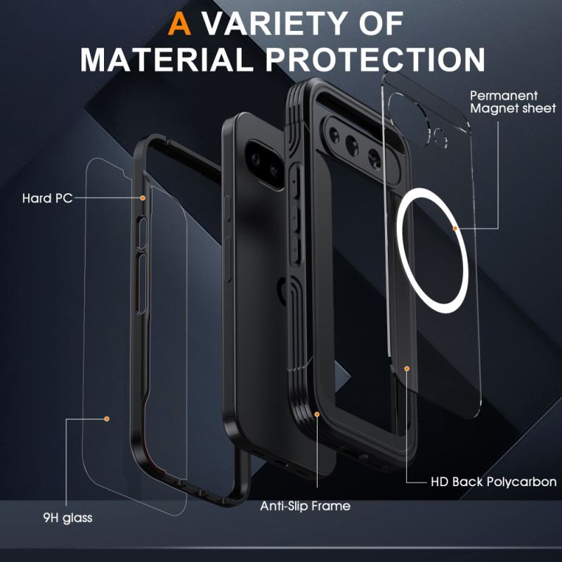 Coque Google Pixel 10A Magnétique avec Film de Protection d'Écran en Verre Trempé