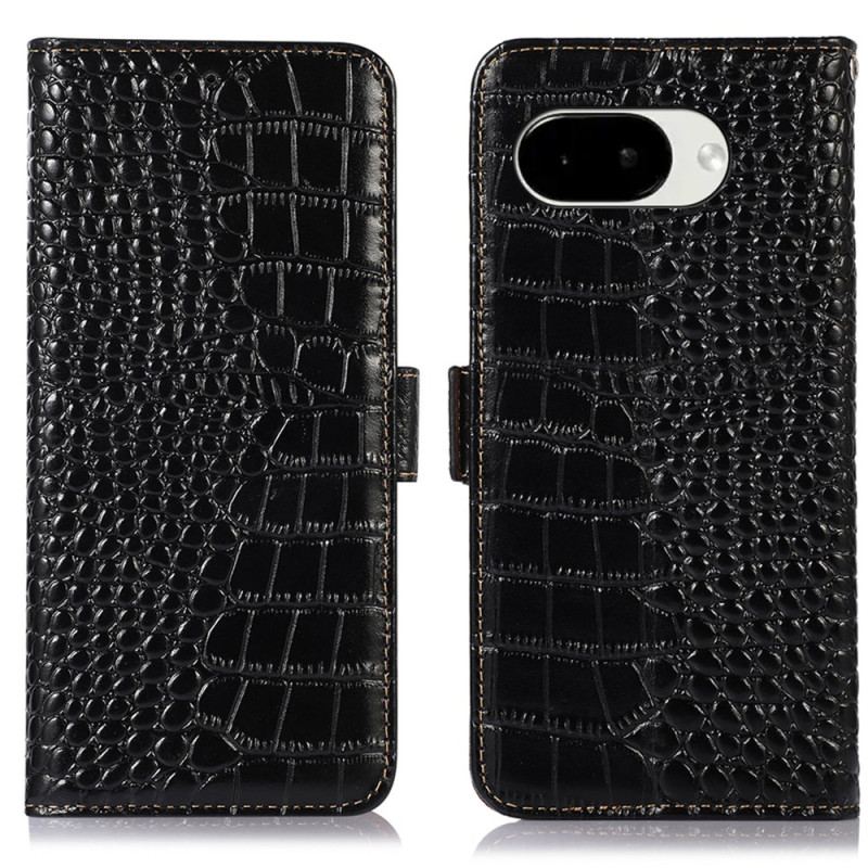 Housse Google Pixel 10A Cuir Texture Crocodile