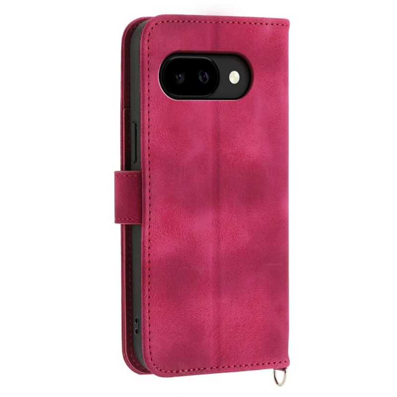 Housse Google Pixel 10A Effet Daim Mandala avec Bandoulière