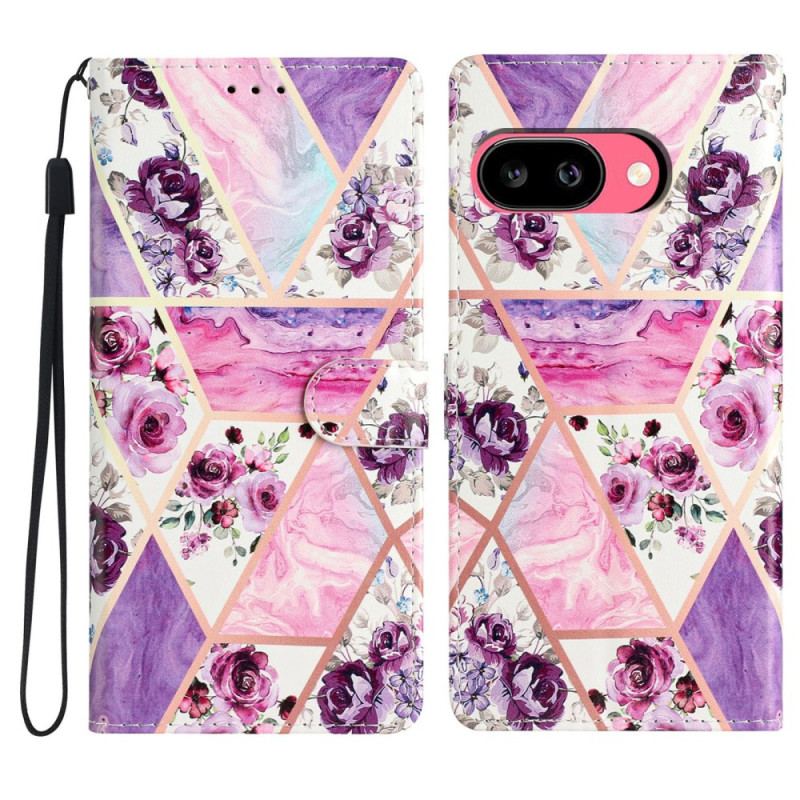 Housse Google Pixel 10A Fleurs Violettes