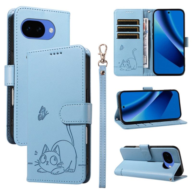 Housse Google Pixel 10A Motif Chats et Lanière