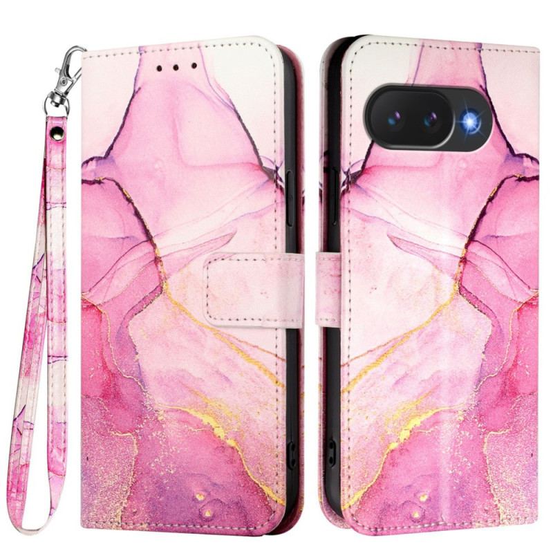 Housse Google Pixel 10A Motif Marbre à Lanière