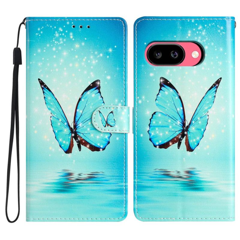 Housse Google Pixel 10A Papillon Bleu sur l'Eau