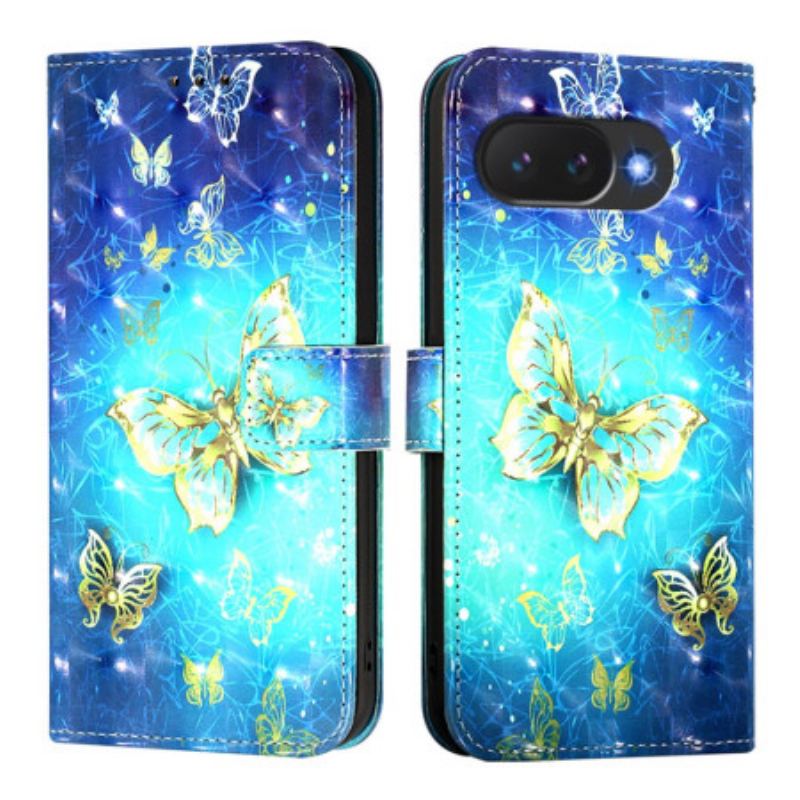Housse Google Pixel 10A Papillons Dorés