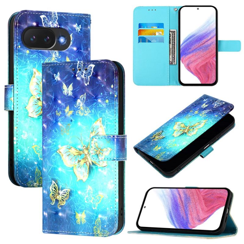 Housse Google Pixel 10A Papillons Dorés