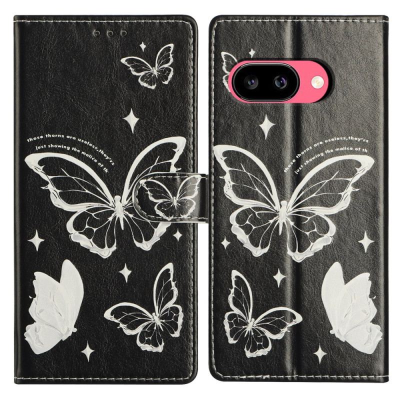 Housse Google Pixel 10A Papillons Noir et Blanc