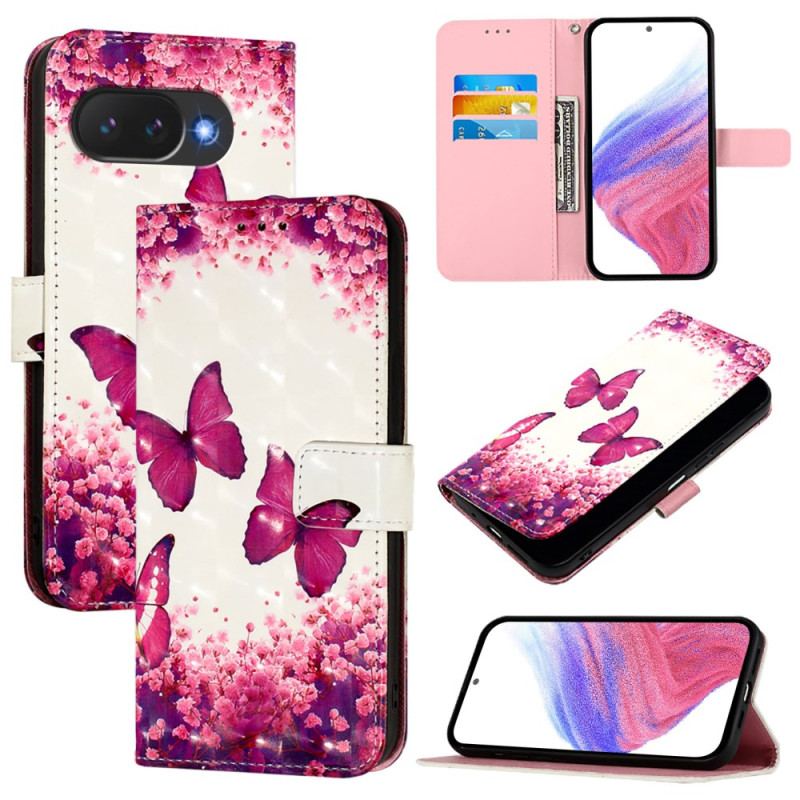 Housse Google Pixel 10A Papillons Roses