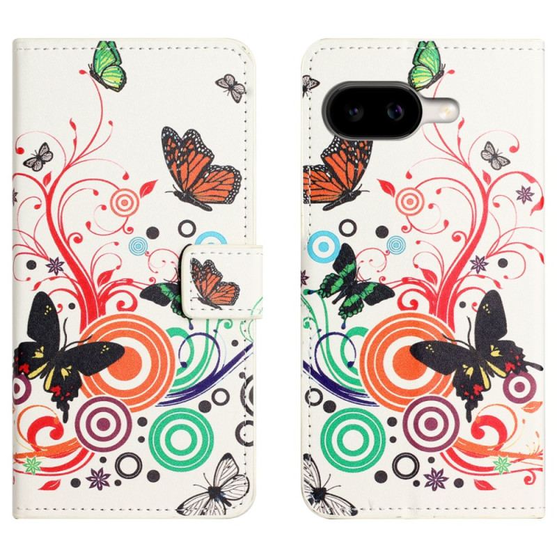 Housse Google Pixel 10A Papillons sur Fond Blanc