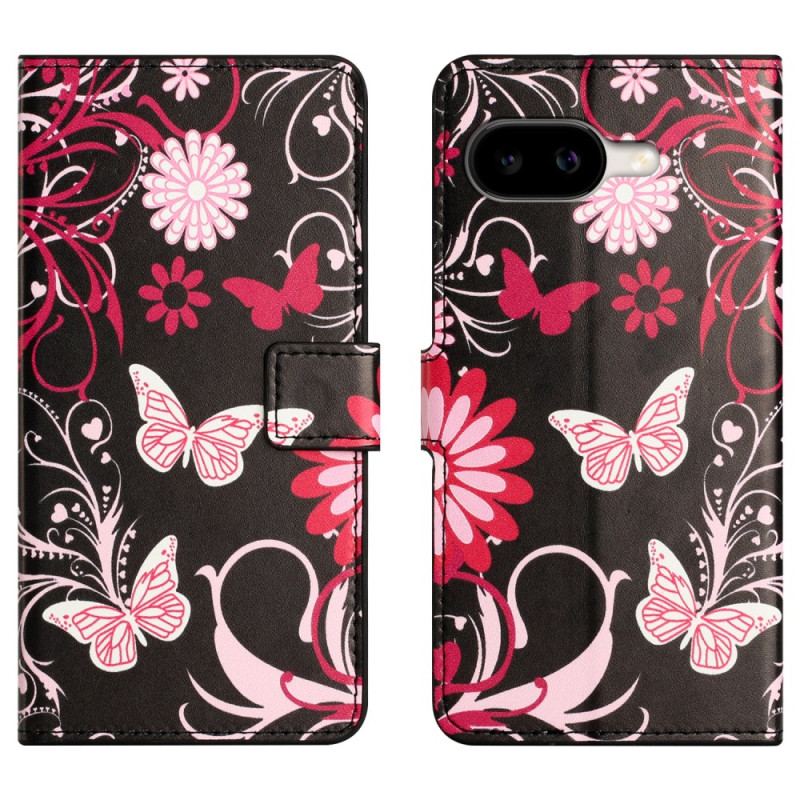 Housse Google Pixel 10A Papillons sur Fond Noir